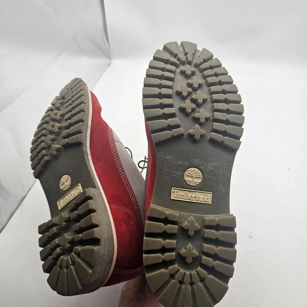 Timberland Boots Mens Size 11.5 Red Waterproof Hiking Trail Outdoor 13054